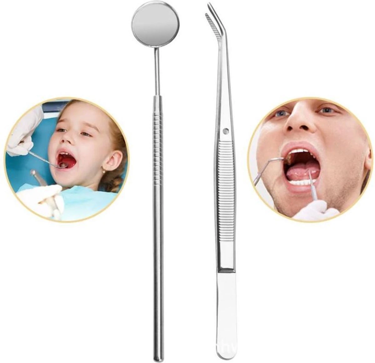 Qy Tandarts Set Voor Het Verwijderen Van Tandsteen En Verzorgen Van Het Gebit – 8 Delig In Luxe Opbergetui - Afbeelding 4