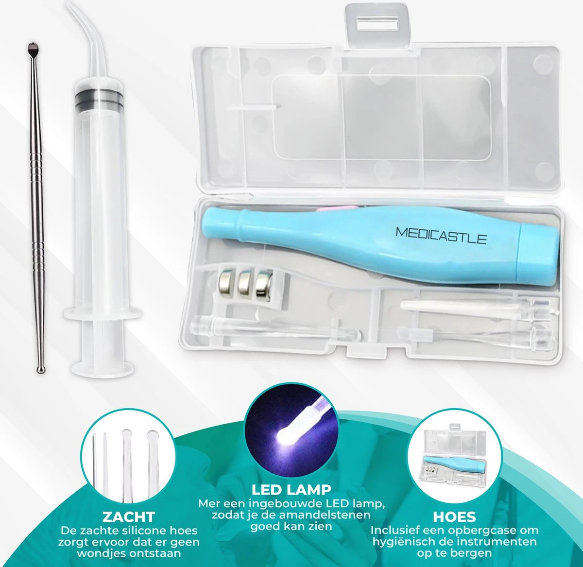 MediCastle™ Amandelsteen Verwijderaar - Tonsil Stone Remover - 6 Delige| Kit 9 MediCastle™ Amandelsteen Verwijderaar - Tonsil Stone Remover - 6 Delige| Kit - Afbeelding 7