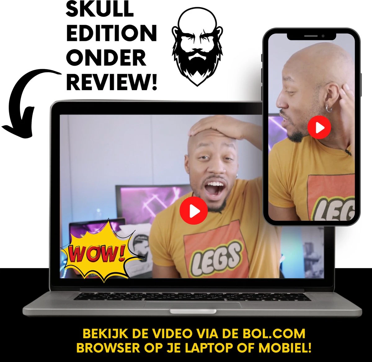 6-in-1 Scheerapparaat Mannen – Trimmer - Skull Edition PRO - Electric Face & Head Shaver - Hoofd Kaal Scheren – Nat & Droog - Draadloos Opladen - Elektrisch - Incl. E-Book - Afbeelding 14