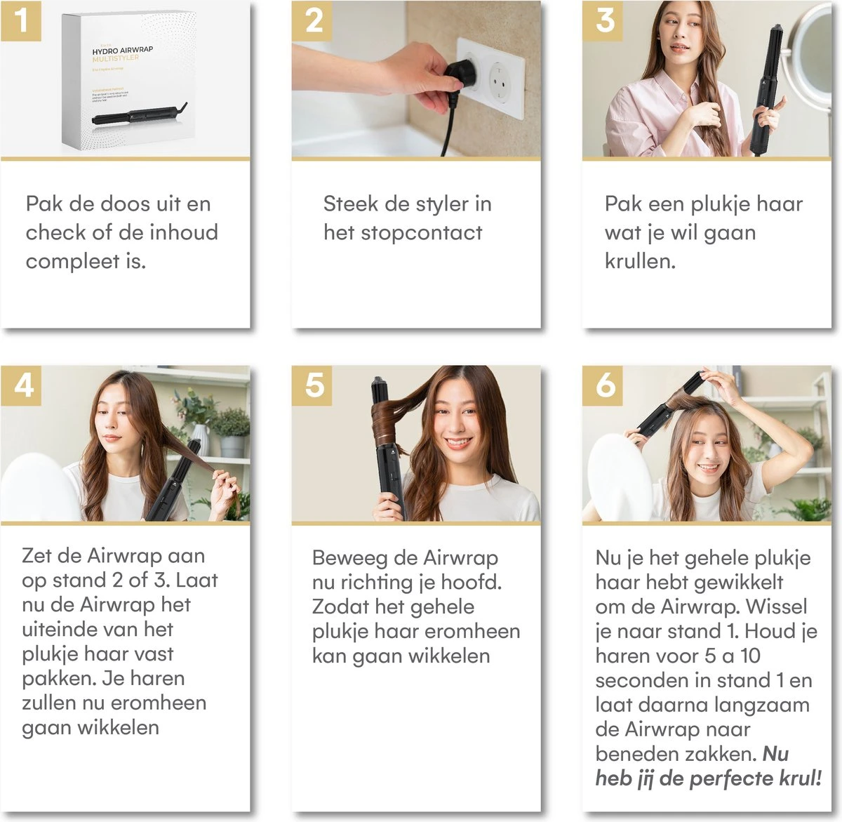 Bolt Electronics® Airwrap Krultang - Krultangen - Föhnborstel - 5 In 1 Multi Styler - Zwart - TikTok - Nieuwste Versie 3.0 Maart 2023 Edition - Afbeelding 2