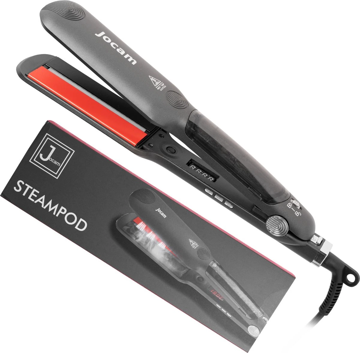 Jocam® Steampod - Professionele Stoom Stijltang - Krultang - Infrarood - Keramische Coating - Zwart - Afbeelding 10