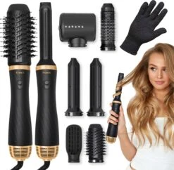 Airstyler Krultang 6 In 1 Multistyler - Föhnborstel - Haardroger - Airwrap - Hairwrap - Stijlborstel - Krulborstel - 2023 Edition
