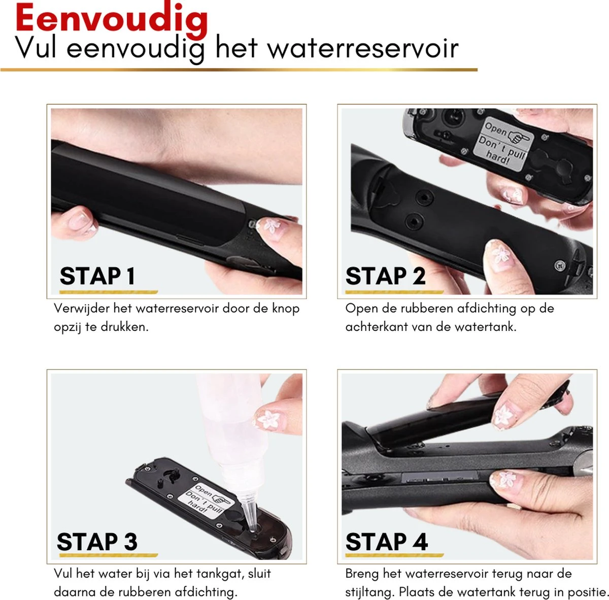 TweeJ Steampod 3.0 - Stoom Stijltang - Stijltang Krultang 2 In 1 - Stijltang - Krultang - Afbeelding 5