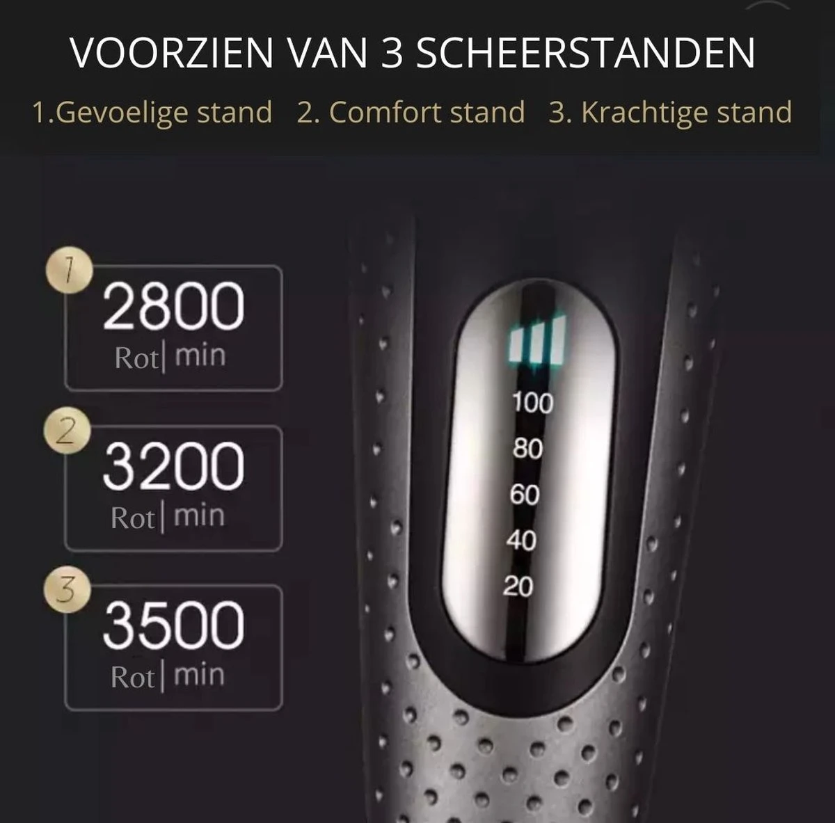 Scheerapparaat Mannen - Waterdicht - Meerdere Standen - Met Ingebouwde Precisietrimmer - Afbeelding 3