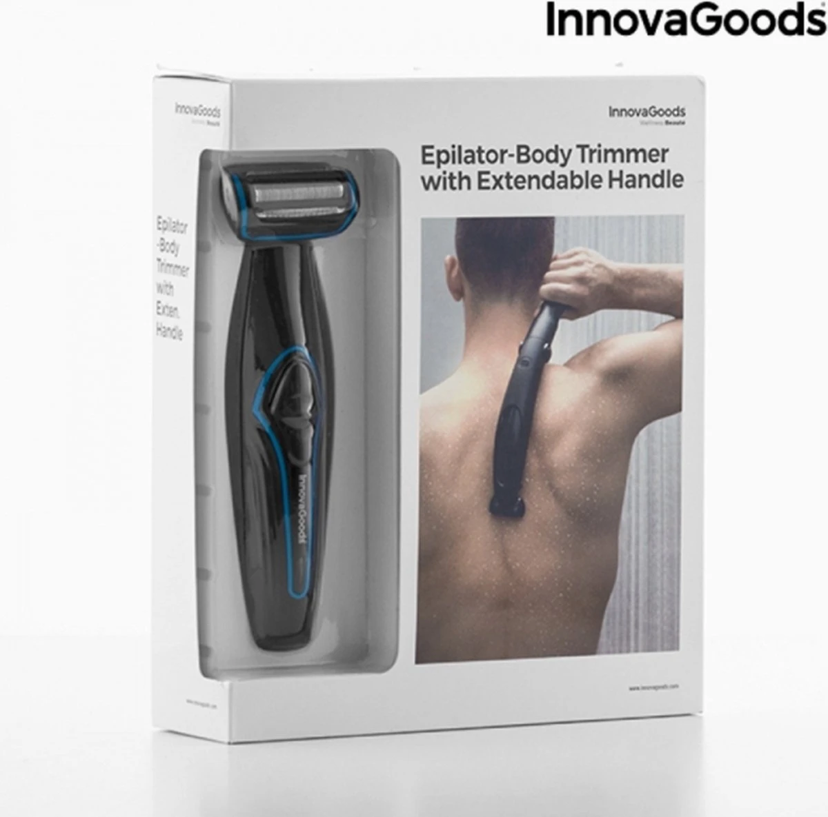 Innovagoods LICHAAMSTRIMMER VOOR MANNEN MET VERLENGBARE HANDGREEP - Body Trimmer Heren - Baardtrimmer - Back Shaver - Trimmer Mannen - Rug Scheren - Afbeelding 2