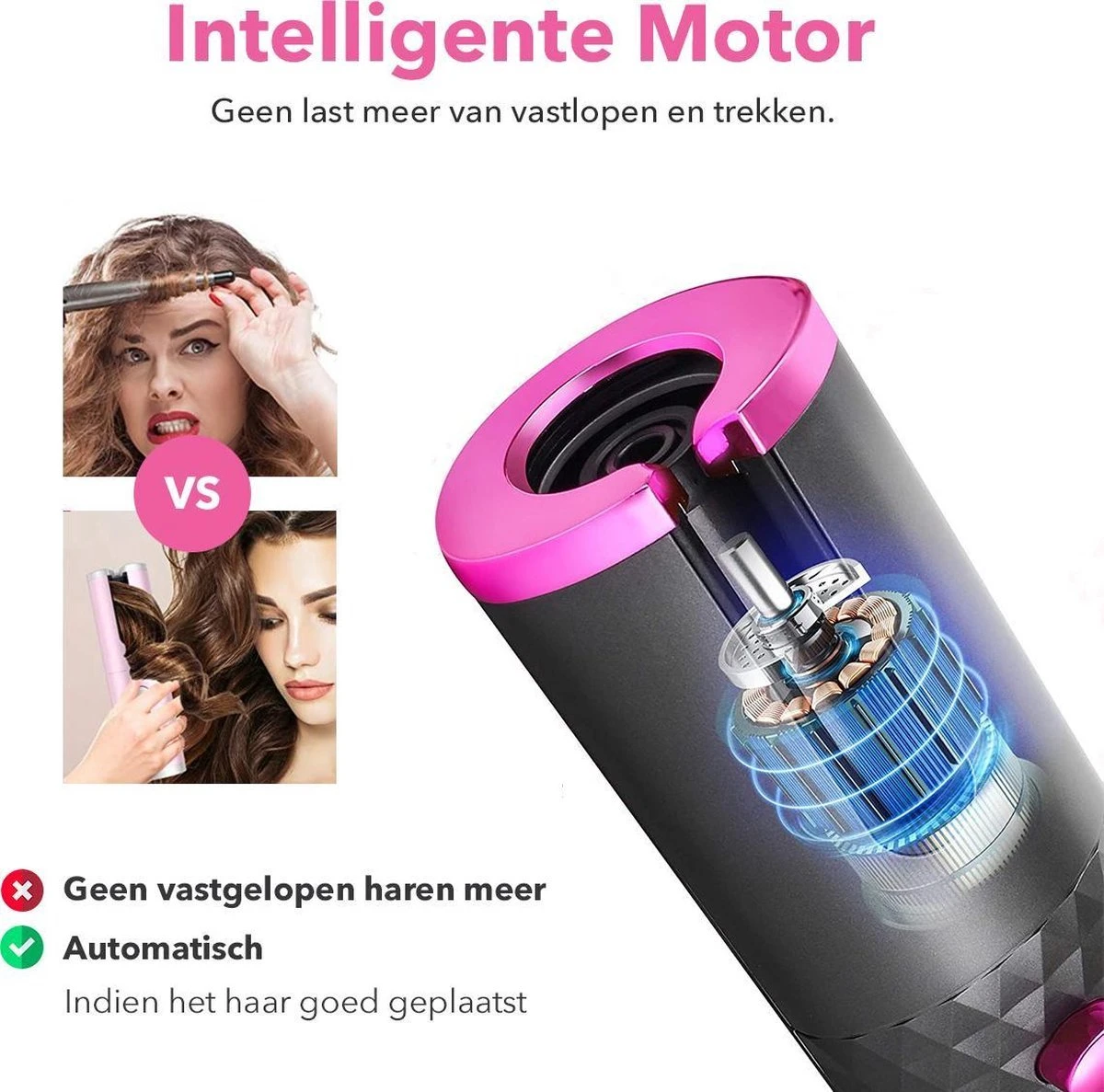 CURLGLAM® Black Pro - Automatische Krultang - Draadloos - USB Oplaadbaar - Afbeelding 10