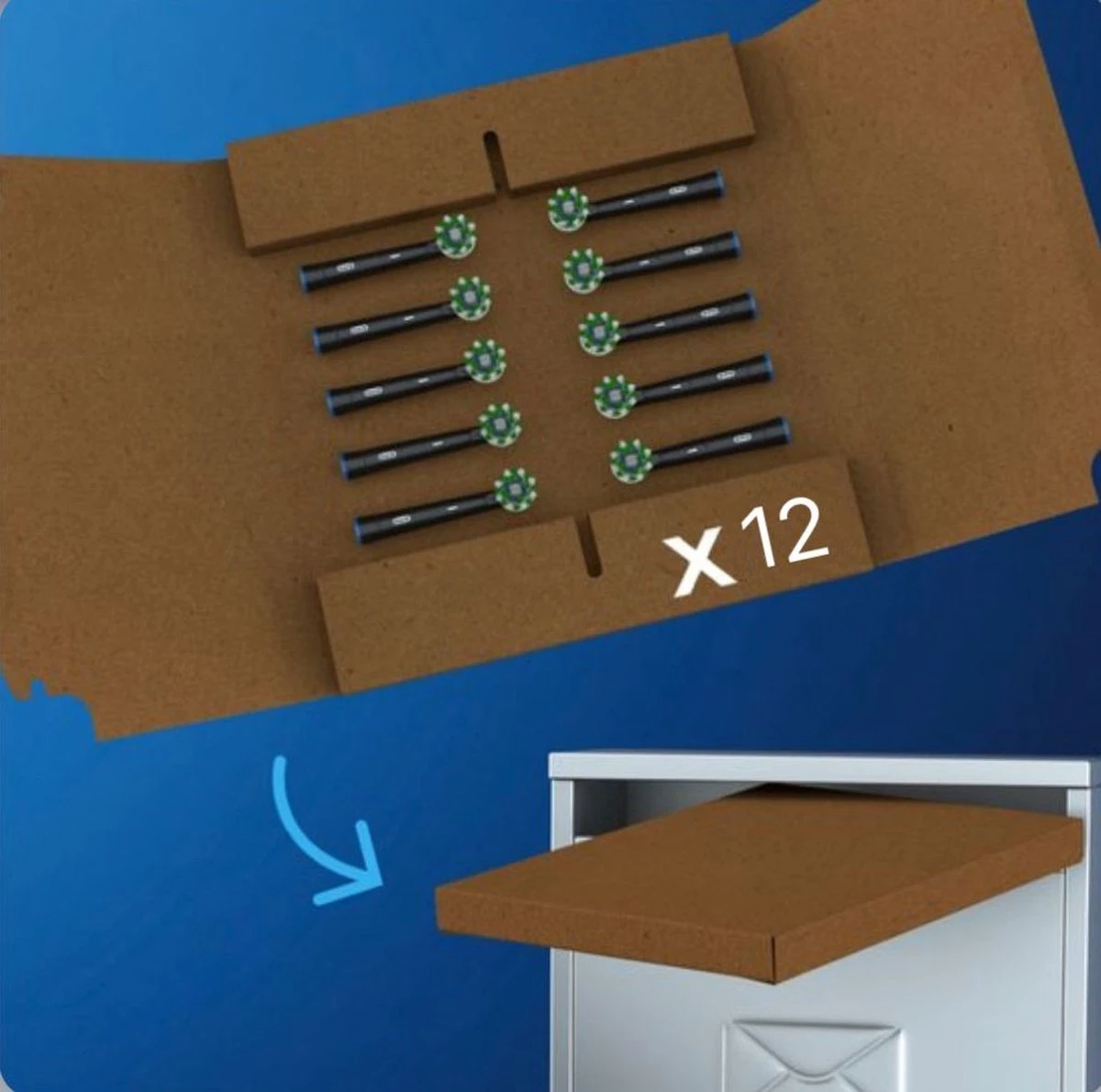 Oral-B CrossAction Opzetborstel Kleur Zwart, Verpakking Van 12 Stuks, Verpakking Van Brievenbusformaat - Afbeelding 13