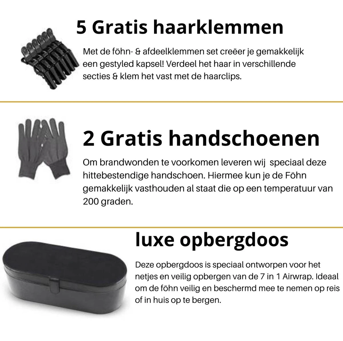 Merkloos Airwrap Complete Multistyler 7 In 1 - Multi Styler Air Wrap Haarfohn- Stijltang -Haardroger- Haarborstel- Stijlborstel- Krultang- 7 Opzetstukken- Gratis Handschoen- Gratis 5 Haarklemmen- Hete Lucht Fohn 4 Merkloos Airwrap Complete Multistyler 7 In 1 - Multi Styler Air Wrap Haarfohn- Stijltang -Haardroger- Haarborstel- Stijlborstel- Krultang- 7 Opzetstukken- Gratis Handschoen- Gratis 5 Haarklemmen- Hete Lucht Fohn - Afbeelding 2