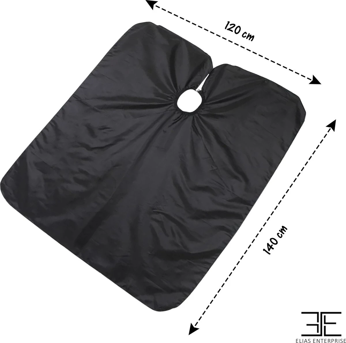 Elias Enterprise - Kappersmantel - Kapmantel - Elastische Halssluiting - Metalen Gesp - Kapperscape - Afbeelding 2