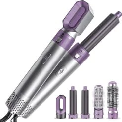 Merkloos Airwrap 5 In 1 Multistyler - Krultang - Multi Styler - Stijltang - Automatische - Föhnborstel - Roterend - Inclusief 5 Opzetstukken