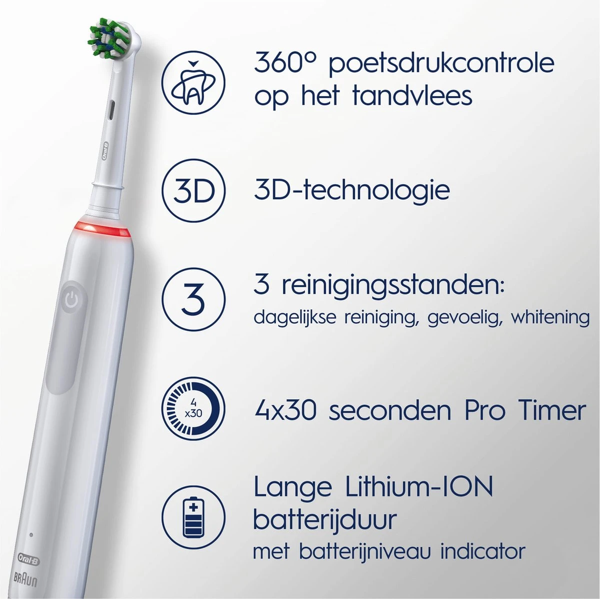 Oral B Oral-B Pro 3 3500 - Elektrische Tandenborstel - Wit - Afbeelding 6