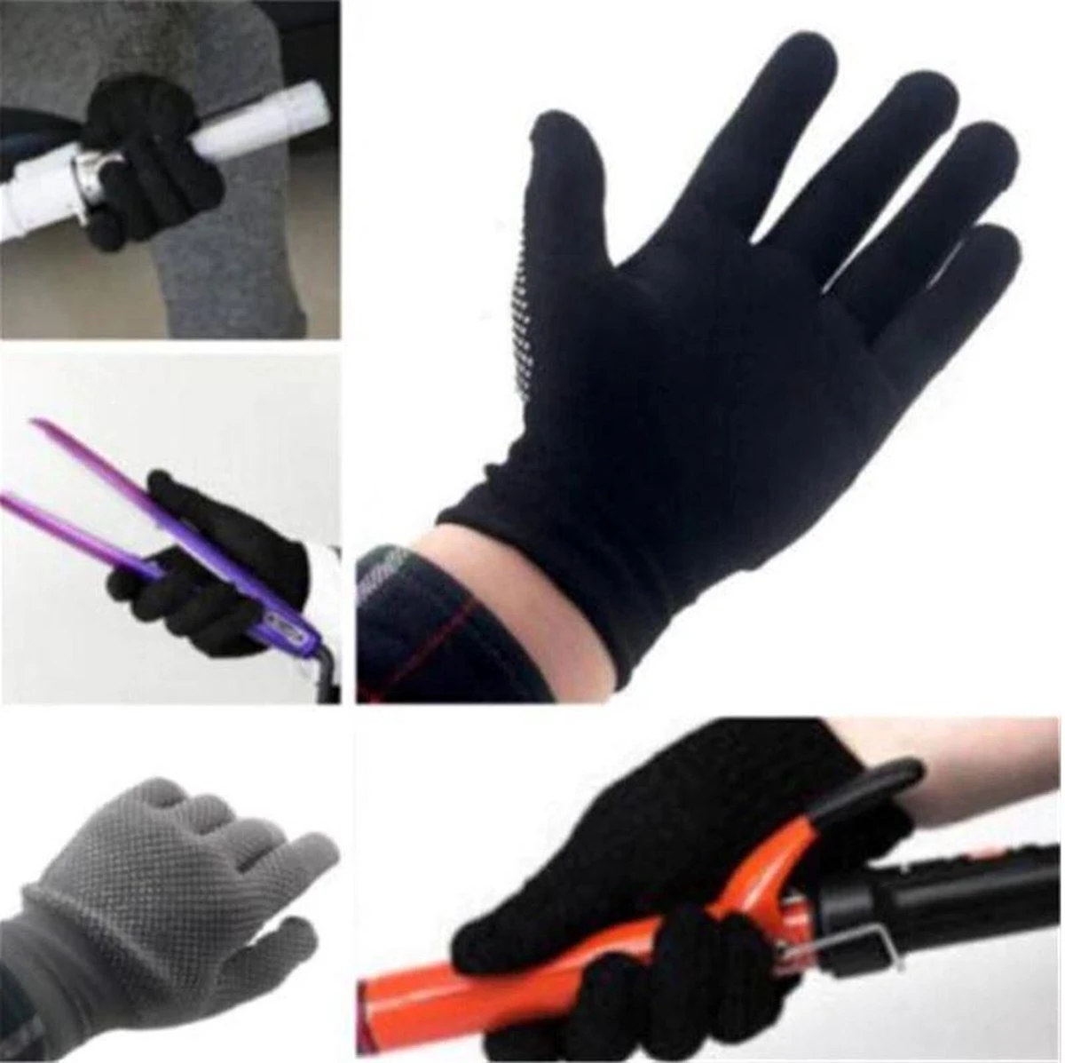 Krultang Handschoenen - Warmte Handschoen Voor Stijltang - Styling Haaraccessoires - Grijs - 1 Paar - Afbeelding 7