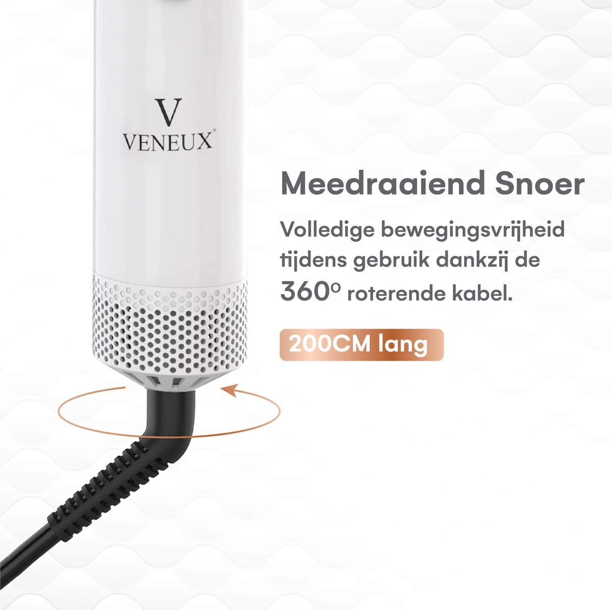 VENEUX® Airwrap Krultang - Krultangen - Föhnborstel - 5 In 1 Multi Styler - Wit - TikTok - Nieuwste Versie 2.5 Maart 2023 Edition - Afbeelding 9