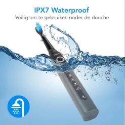 LifeGoods Elektrische Tandenborstel - Oplaadbaar - Veilig Voor Douche - 4 Opzetborstels - Zwart -BaByliss Verkoopwinkel 1200x1198 136