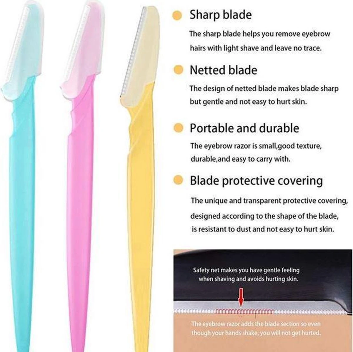 12 Stuks Wenkbrauw Trimmers - Mesjes - Scheermesjes - Afbeelding 3