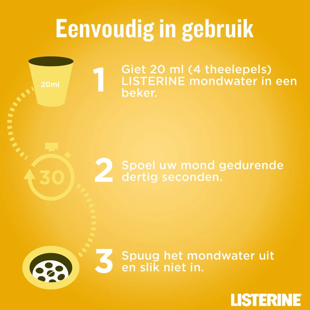 LISTERINE Fresh Ginger & Lime Mondwater, Met Gember- En Limoenextract, Mondspoeling Zonder Alcohol, Voor Een Frisse Adem, 3 X 500 Ml - Afbeelding 8