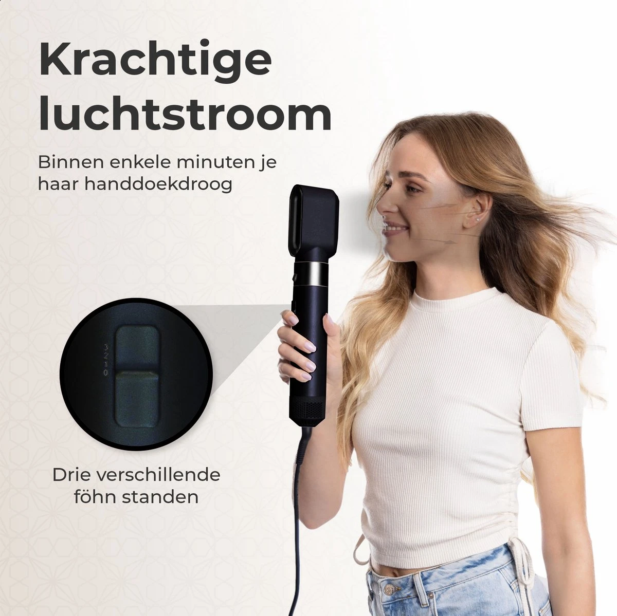 Tutabelle Airwrap - 6 In 1 Haarstyler - Trendy Airstyler - Multistyler - Airwrap Krultang - Krulborstel - Hairstyler - Fohnborstel - Stijltang - Zwart - Afbeelding 8