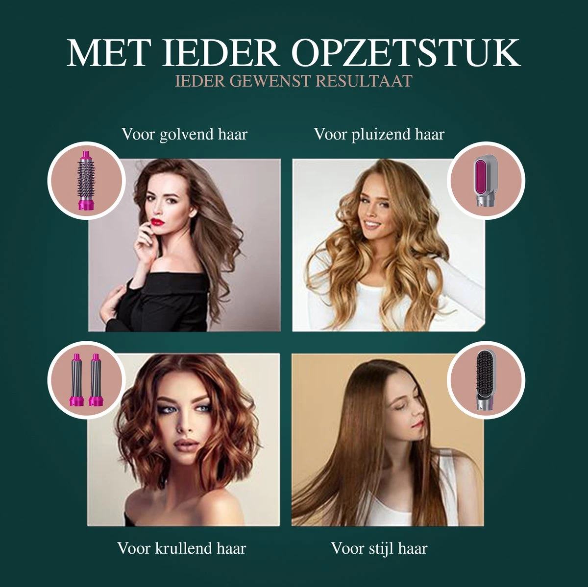 Zenits Airwrap 5 In 1 - Multistyler - Krultang & Stijltang - Fohn Borstel - Haar Wrap - Stijlborstel - Afbeelding 3