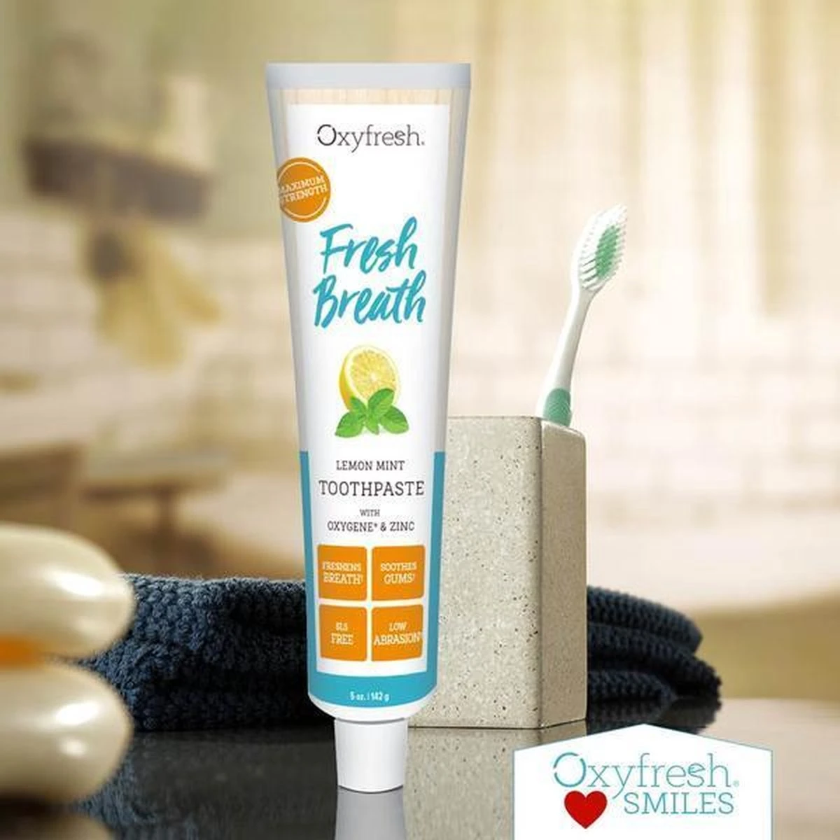 Oxyfresh Lemon Mint Tandpasta - 150 Ml - Afbeelding 2