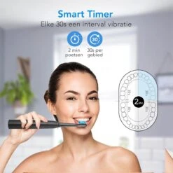 LifeGoods Elektrische Tandenborstel - Oplaadbaar - Veilig Voor Douche - 4 Opzetborstels - Zwart -BaByliss Verkoopwinkel 1200x1200 1371