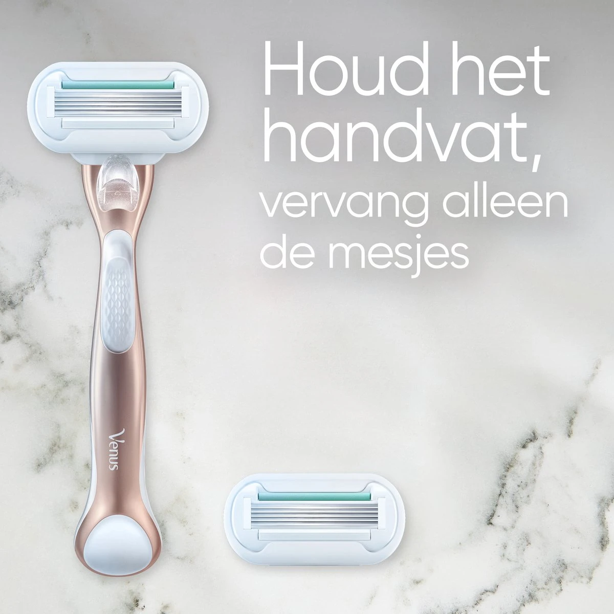 Gillette Venus Deluxe Smooth Sensitive - Scheersysteem Voor Vrouwen - RoseGold - 1 Handvat - 1 Navulmesje - 1 Scheermesje - Afbeelding 8