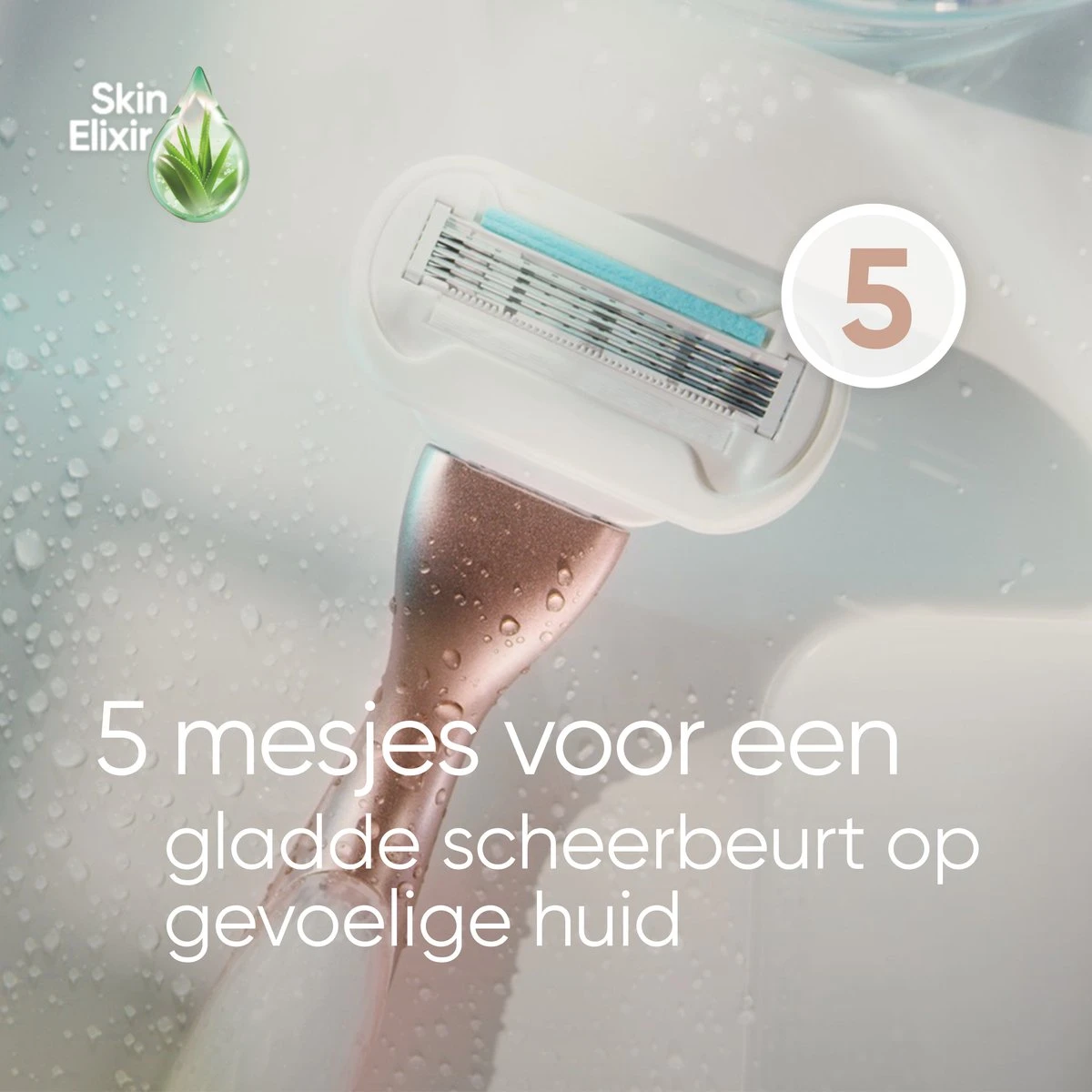 Gillette Venus Deluxe Smooth Sensitive - Scheersysteem Voor Vrouwen - RoseGold - 1 Handvat - 1 Navulmesje - 1 Scheermesje - Afbeelding 10