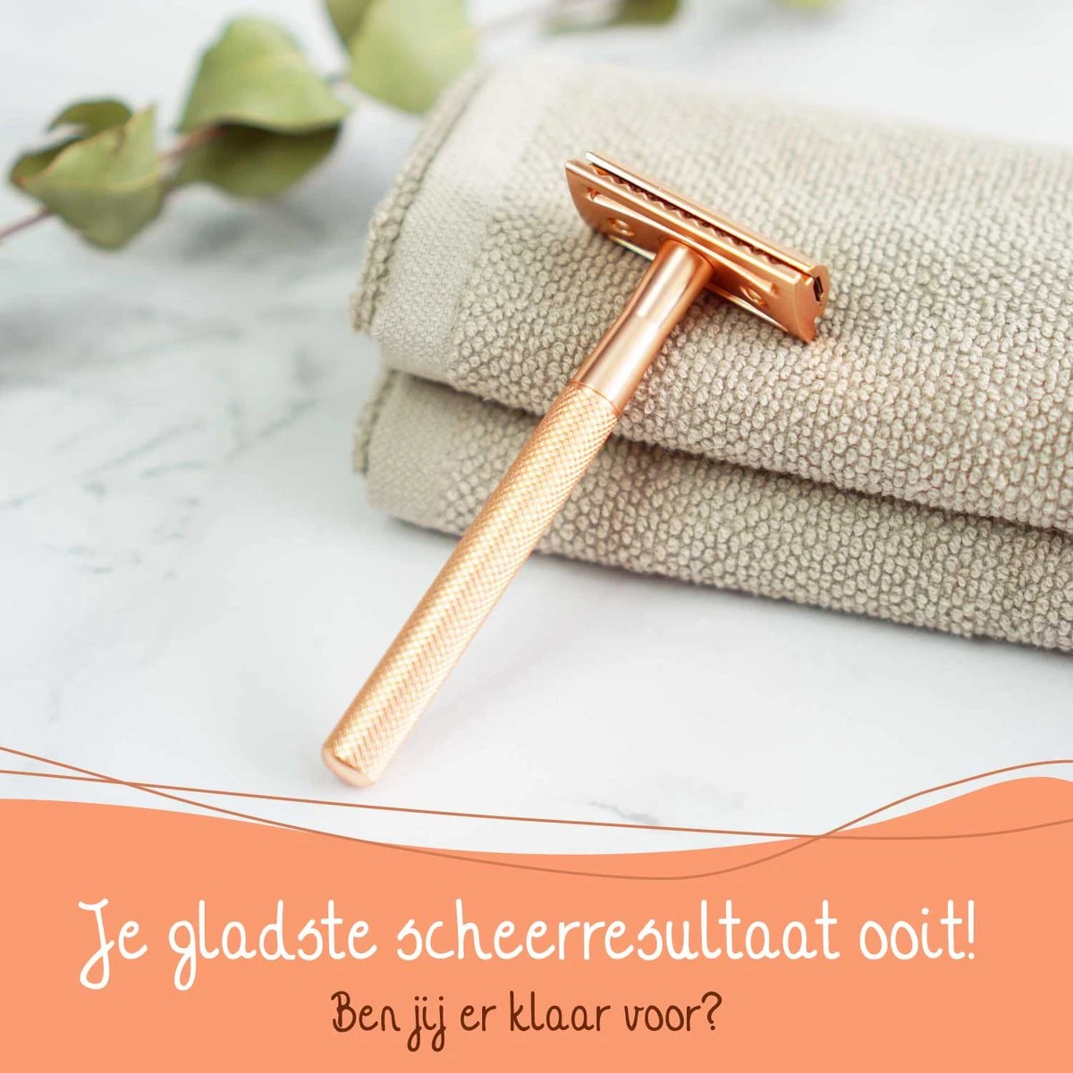 Bamboozy Safety Razor RVS + 20 Scheermesjes Rose Gold Goud Voor Vrouwen Dames Zero Waste Duurzaam Scheermesje Veiligheidsscheermes - Afbeelding 9
