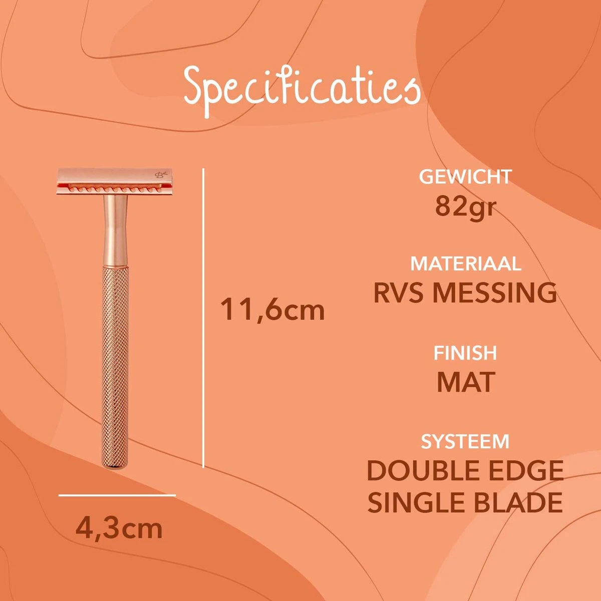 Bamboozy Safety Razor RVS + 20 Scheermesjes Rose Gold Goud Voor Vrouwen Dames Zero Waste Duurzaam Scheermesje Veiligheidsscheermes - Afbeelding 12