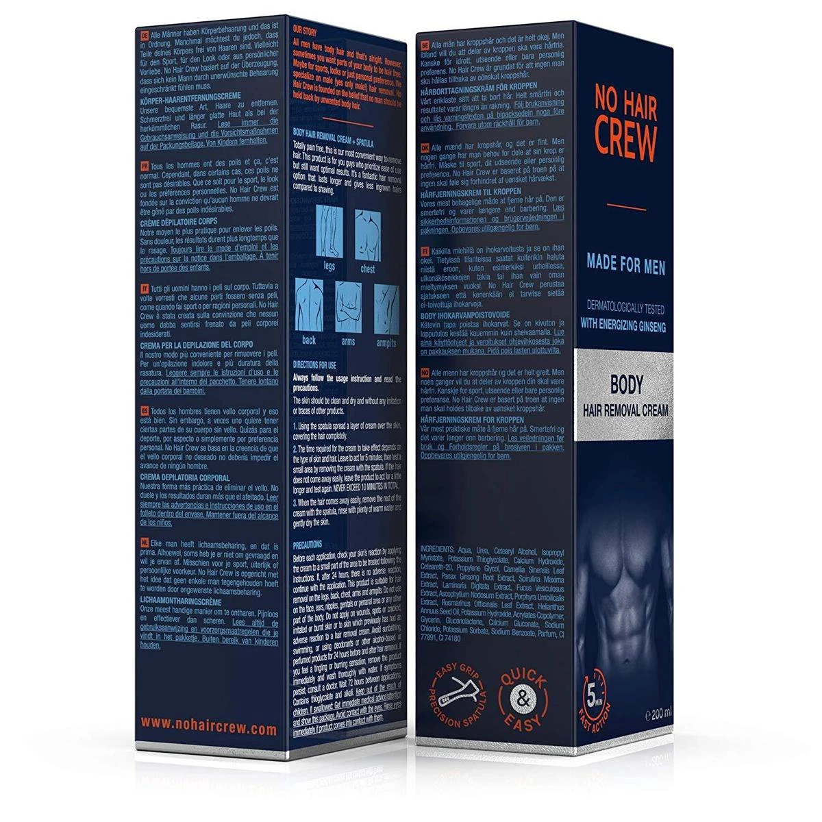 NO HAIR CREW - Ontharingscreme Mannen - Lichaam - Men - Ontharing Mannen - Afbeelding 2