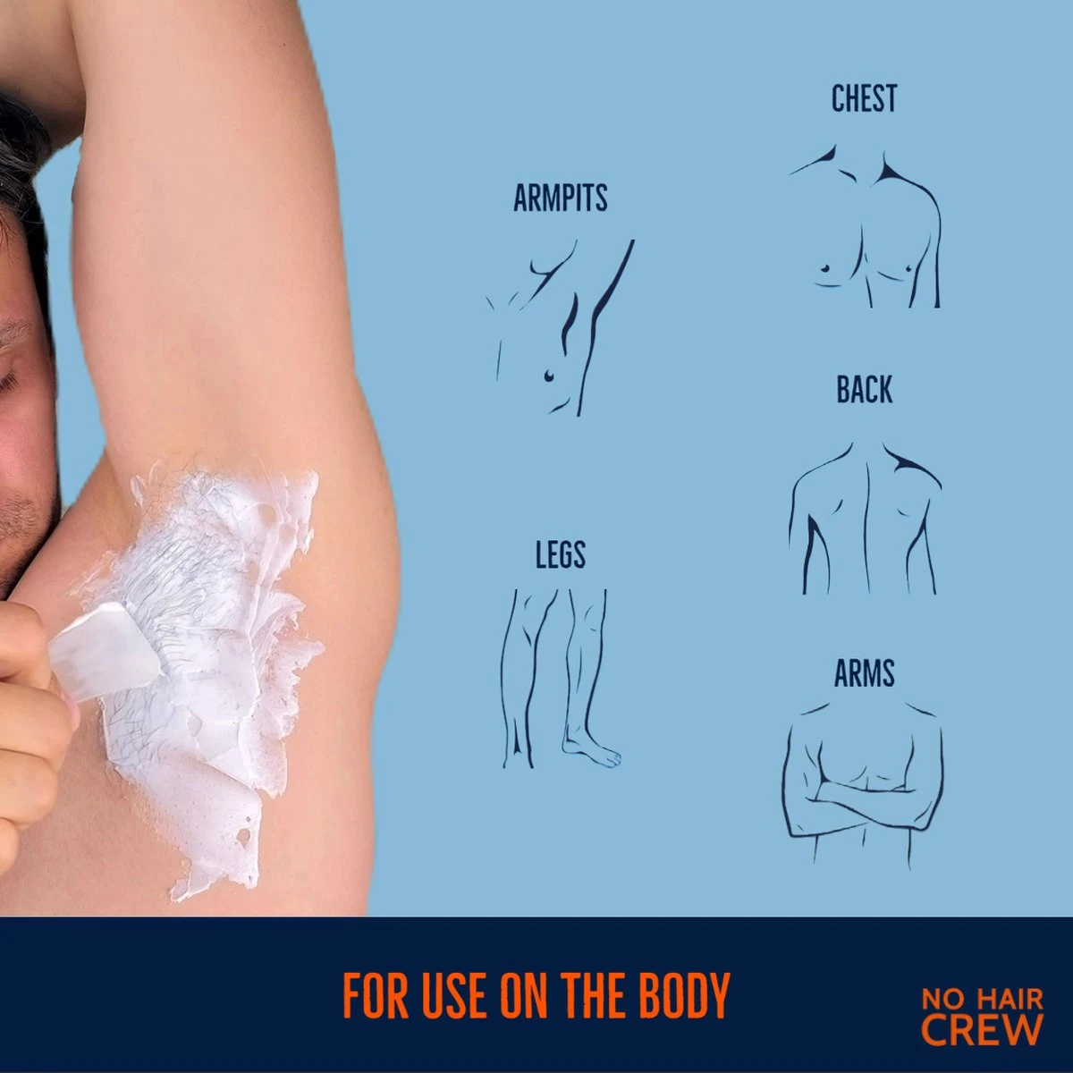 NO HAIR CREW - Ontharingscreme Mannen - Lichaam - Men - Ontharing Mannen - Afbeelding 4