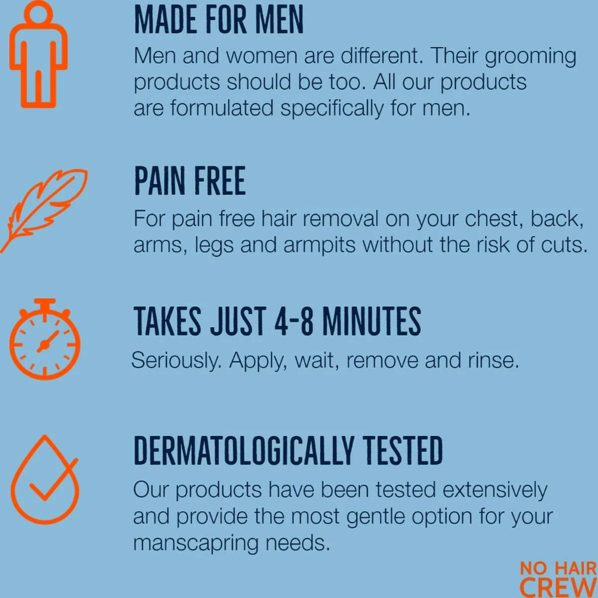 NO HAIR CREW - Ontharingscreme Mannen - Lichaam - Men - Ontharing Mannen - Afbeelding 6