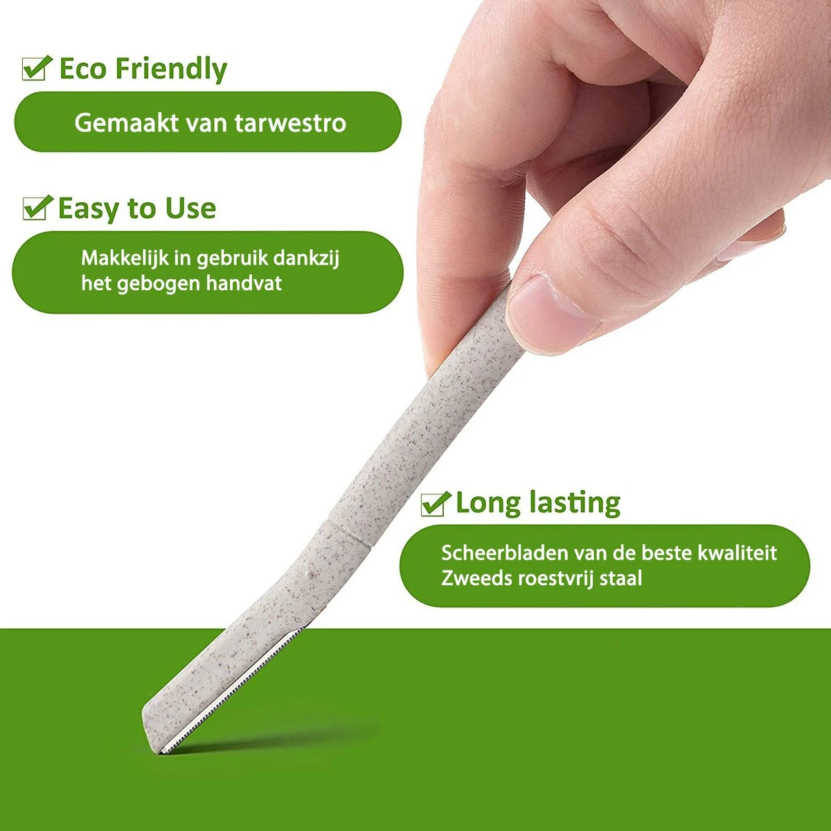 INTER-ESQUE Wenkbrauw Mesje - Eyebrow Razor - Dermaplaning - Scheermesjes Gezicht - Wenkbrauw Scheermesje Van Tarwestro - 6 Stuks - Groot - Afbeelding 3