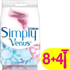 Gillette Venus Simply 3-8+4 Stuks-Wegwerpmesjes