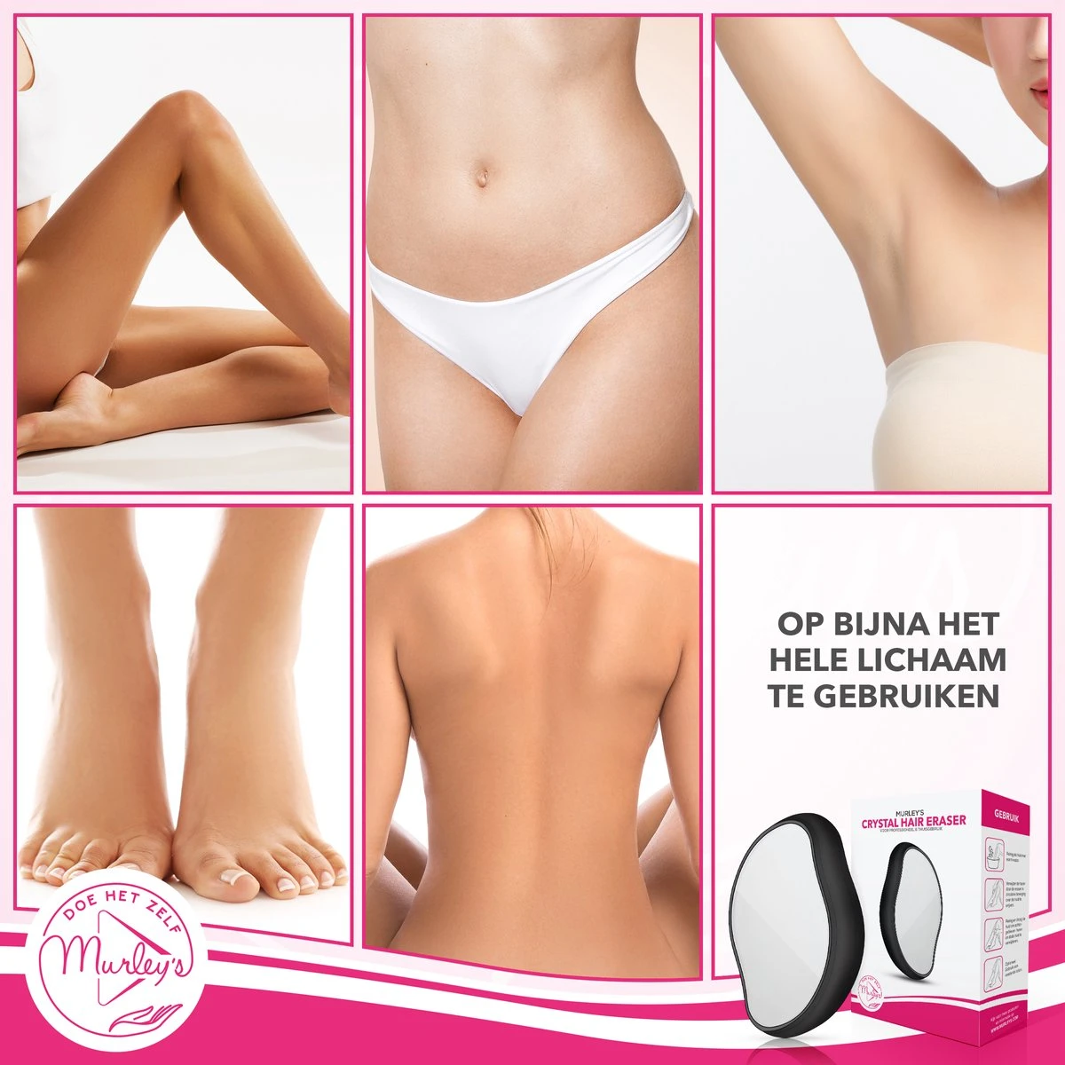 MURLEY’S Crystal Hair Removal - Krystal Remover - Haarverwijderaar - Epilator - Pijnloze En Veilige Ontharing ZWART - Afbeelding 7