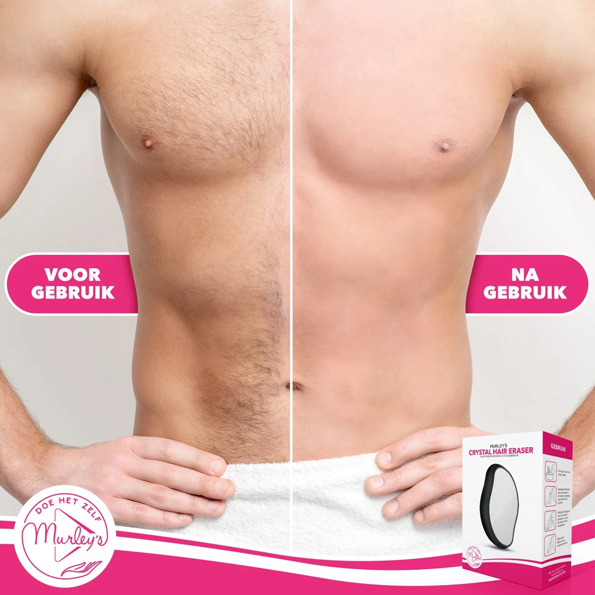 MURLEY’S Crystal Hair Removal - Krystal Remover - Haarverwijderaar - Epilator - Pijnloze En Veilige Ontharing ZWART - Afbeelding 8