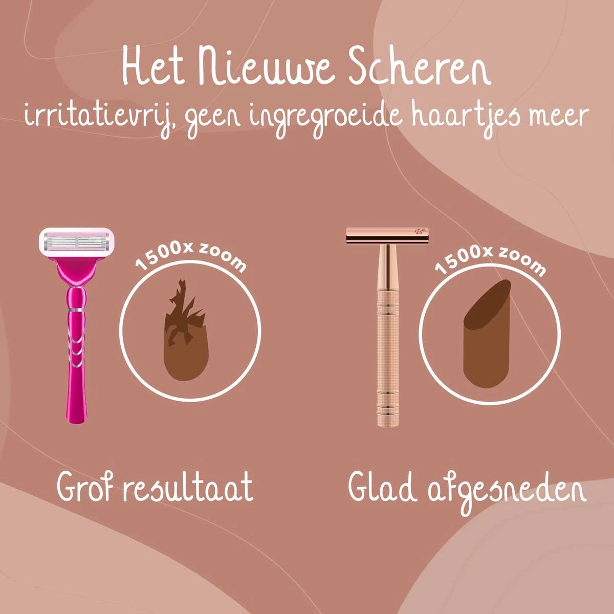 Safety Razor Starterkit Aluminium Voor Vrouw Rose Gold Goud - 20 Mesjes - Scheerkwast - Scheerzeep - Scheren Starterset - Afbeelding 6