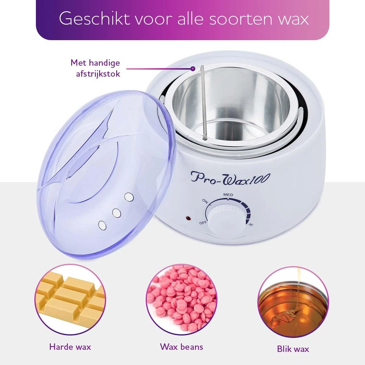 Wax Apparaat Voor Ontharen Van Lichaam - Wax Verwarmer - Wit - Afbeelding 5