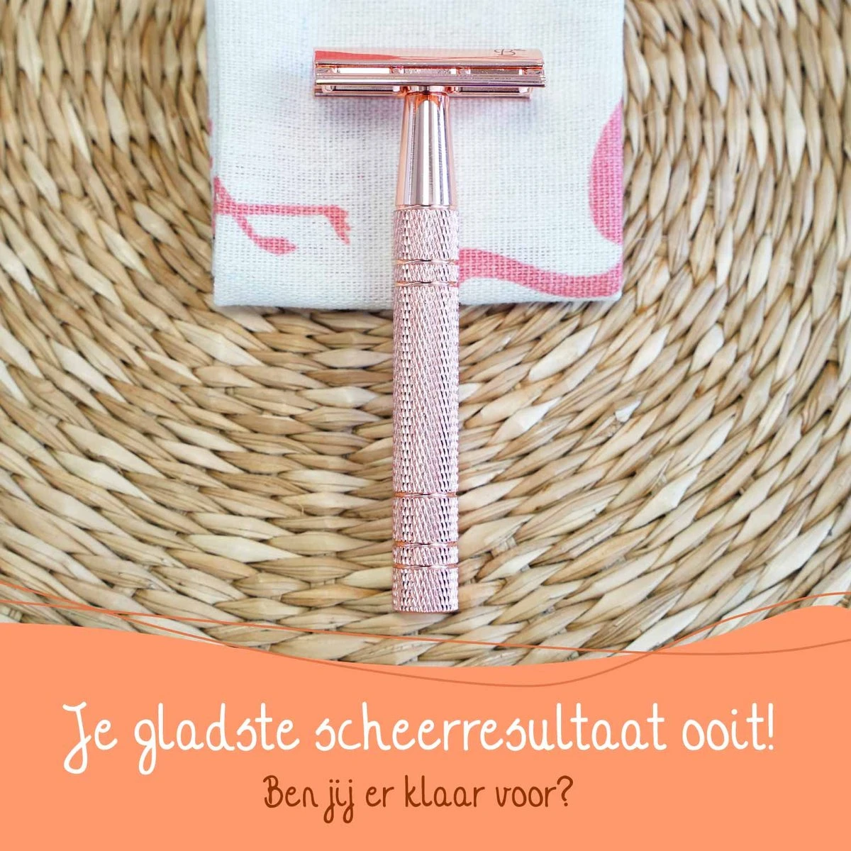Bamboozy Safety Razor + 10 Scheermesjes Aluminium Rose Gold Goud Unisex Voor Vrouwen Scheermes 7 Bamboozy Safety Razor + 10 Scheermesjes Aluminium Rose Gold Goud Unisex Voor Vrouwen Scheermes - Afbeelding 5
