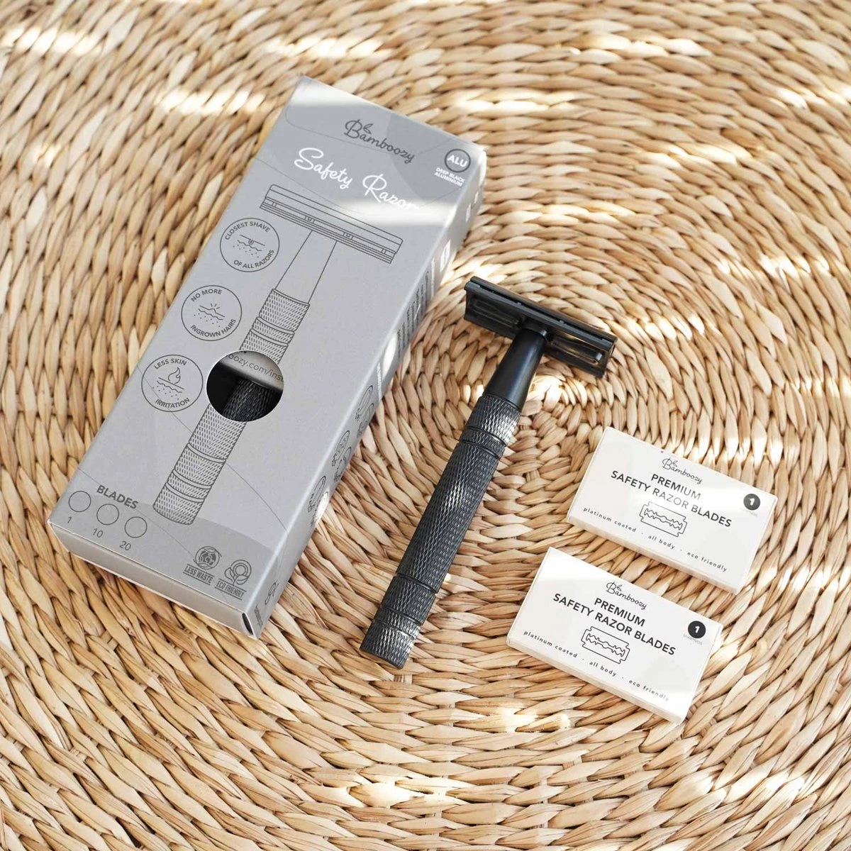 Safety Razor Starterkit Aluminium Voor Mannen En Vrouwen Glossy Black - 20 Mesjes - Scheerkwast - Scheerzeep - Scheren Starterset - Afbeelding 11