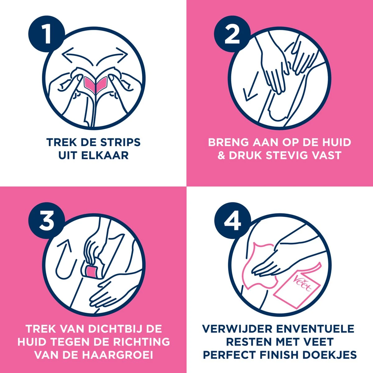Veet - Ontharingsstrips - Benen & Lichaam - Gevoelige Huid - Easy-Gelwax - 20 Stuks - Afbeelding 8