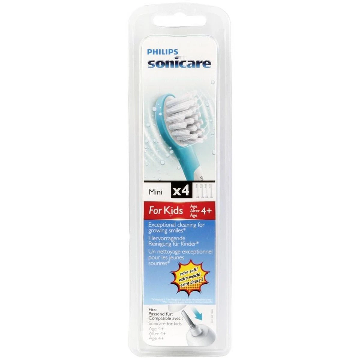 Philips Sonicare For Kids HX6034/33 - Opzetborstel 4 Stuk(s) - Turkoois - Afbeelding 4