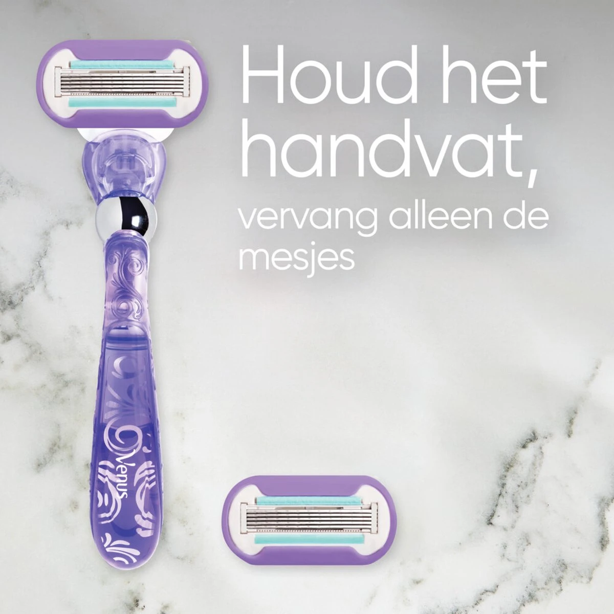 Gillette Venus Deluxe Smooth Swirl - Voor Een Extra Gladde Scheerbeurt - 1 Handvat - 1 Navulmesje - Afbeelding 7