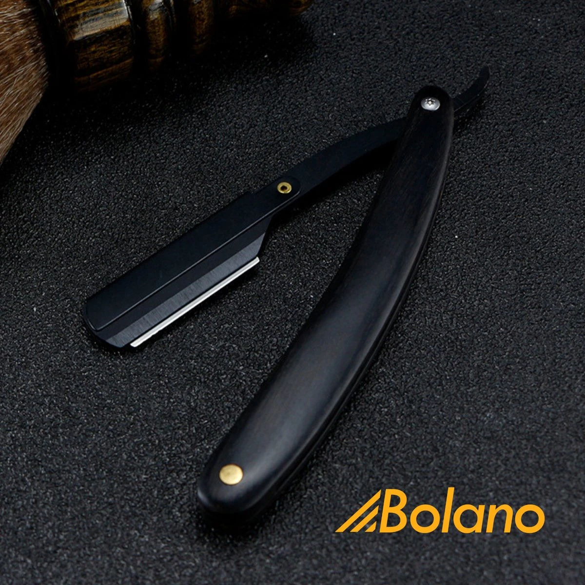 Bolano® Premium Shavette Open Scheermes Black Wood + 50 Single Edge Scheermesjes - Klassiek Barbiersmes Straight Razor Voor Mannen - Cut Throat Razor Nekmes - Klassiek Klap Scheermes - Safety Razor Feather Mes - Afbeelding 5