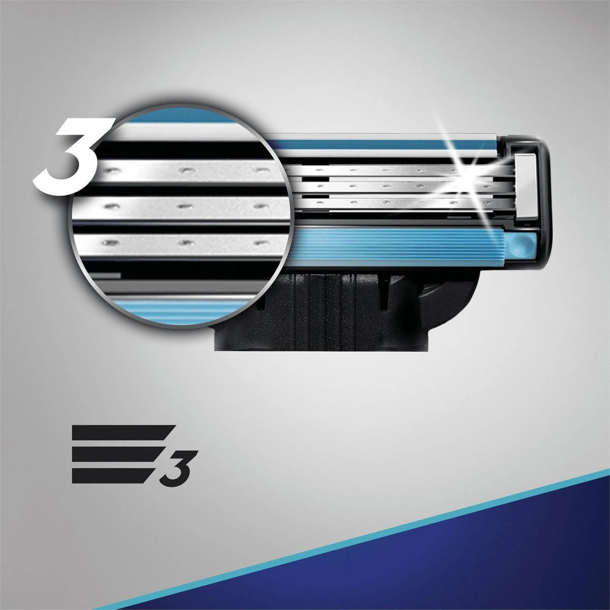 GilletteĀ® Gillette Mach3 Scheermesjes Voor Mannen - 18 Navulmesjes - Afbeelding 3