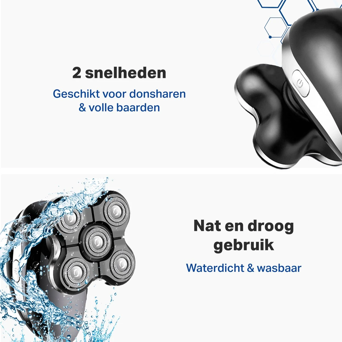 Vivid Green 5-in-1 Scheerapparaat Mannen - Trimmer - Nat En Droog Scheren - Incl. 5 Opzetstukken - Draadloos - Afbeelding 3