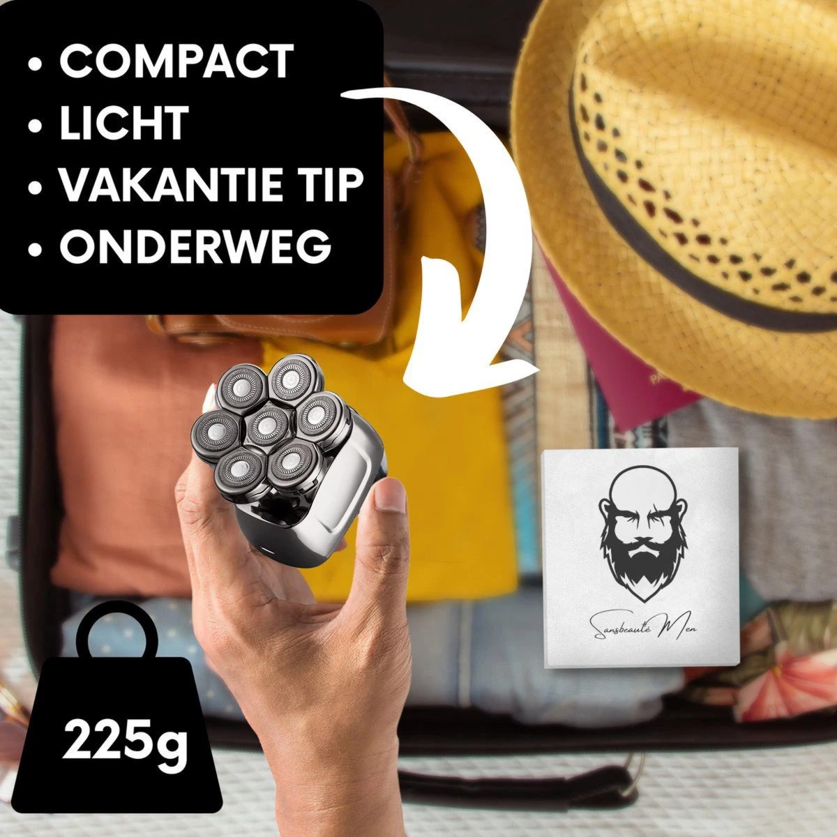 6-in-1 Scheerapparaat Mannen – Trimmer - Skull Edition PRO - Electric Face & Head Shaver - Hoofd Kaal Scheren – Nat & Droog - Draadloos Opladen - Elektrisch - Incl. E-Book - Afbeelding 3
