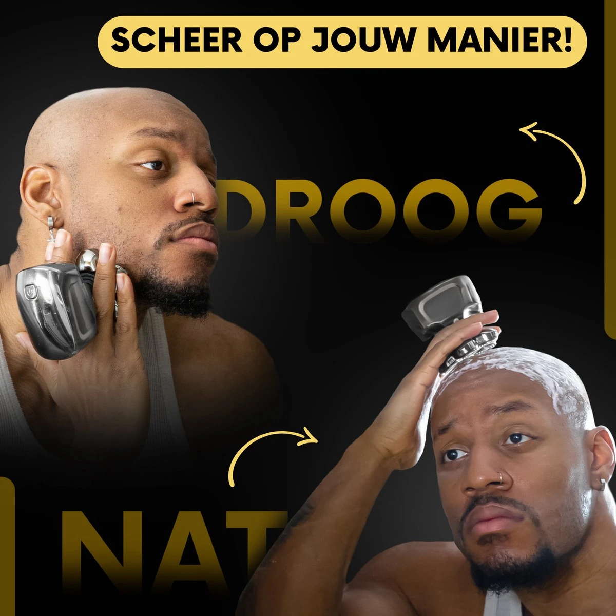 6-in-1 Scheerapparaat Mannen – Trimmer - Skull Edition PRO - Electric Face & Head Shaver - Hoofd Kaal Scheren – Nat & Droog - Draadloos Opladen - Elektrisch - Incl. E-Book - Afbeelding 9