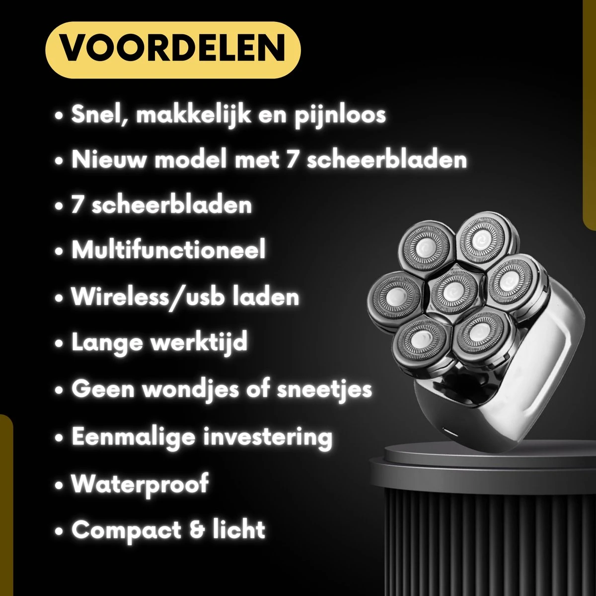 6-in-1 Scheerapparaat Mannen – Trimmer - Skull Edition PRO - Electric Face & Head Shaver - Hoofd Kaal Scheren – Nat & Droog - Draadloos Opladen - Elektrisch - Incl. E-Book - Afbeelding 19