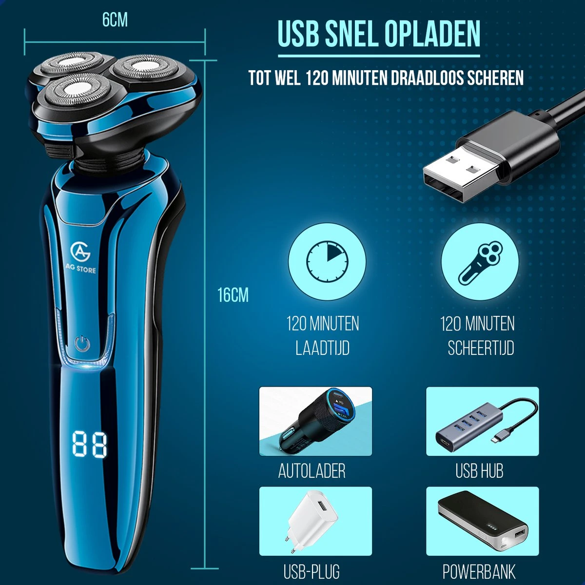 AG210 Scheerapparaat - Nat En Droog - Mannen - Scheerapparaten - Trimmer - Scheren - Draadloos - Tondeuse - Elektrisch Shaver - Baardtrimmer 12 AG210 Scheerapparaat - Nat En Droog - Mannen - Scheerapparaten - Trimmer - Scheren - Draadloos - Tondeuse - Elektrisch Shaver - Baardtrimmer - Afbeelding 10