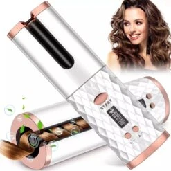 PH Goods® - Automatische Krultang - Nieuw Model 5200mAh Accu - 60 Minuten - Draagbaar - Draadloos - USB Oplaadbaar - Keramische Krultang - Hair Curler - Haar Kruller - Magic Hair Curler - Keramische Krulijzer - White